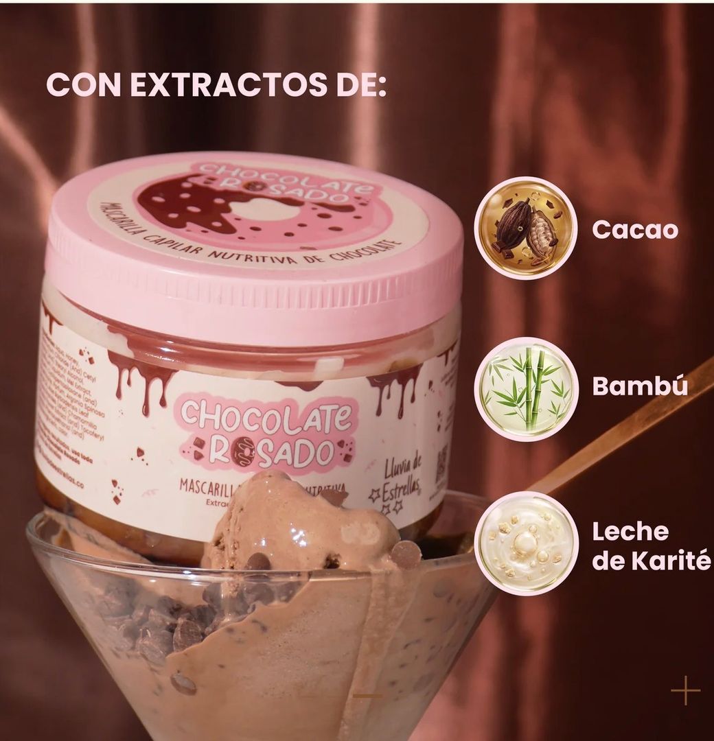 Mascarilla capilar chocolate rosado 