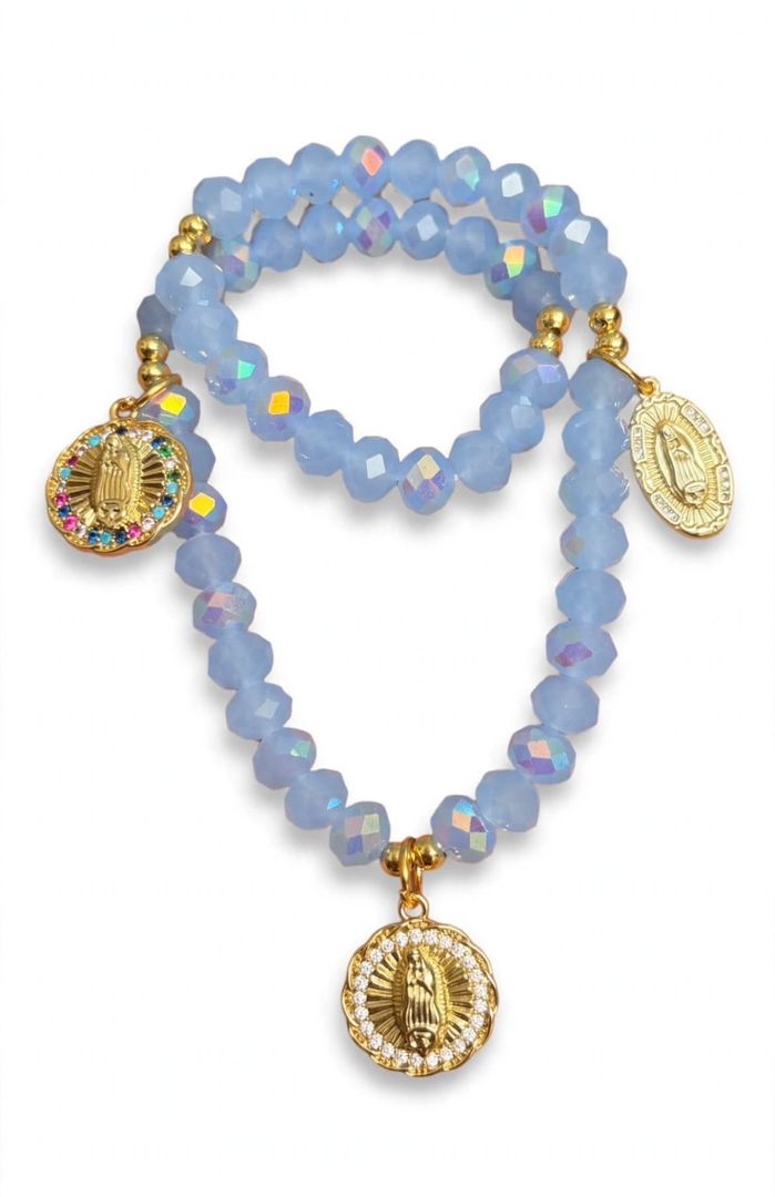 Denario pulsera azul claro