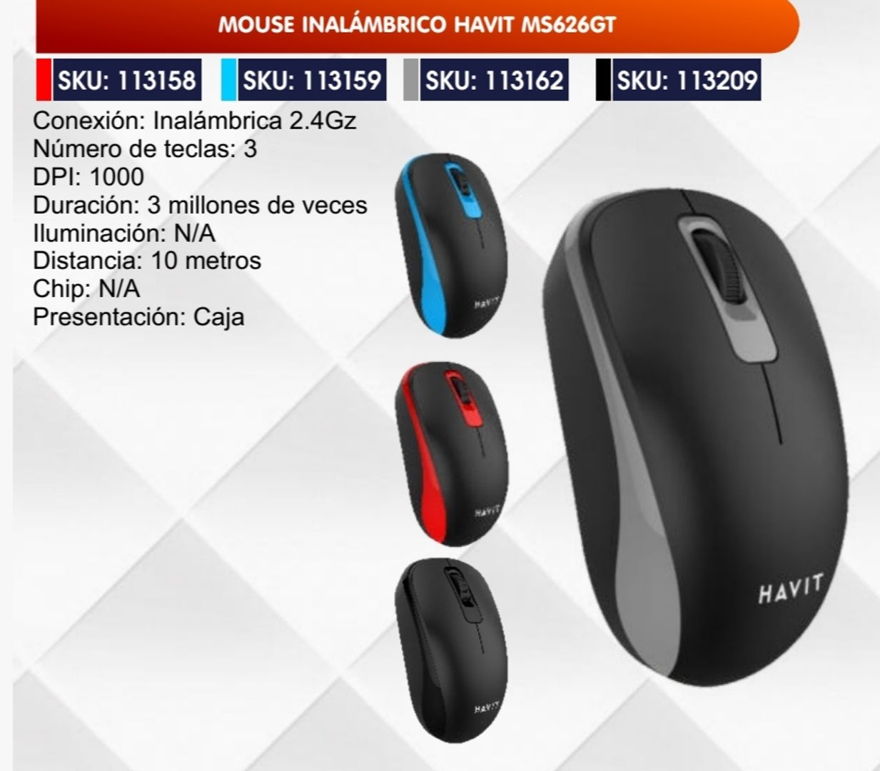 MOUSE INALÁMBRICO HAVIT