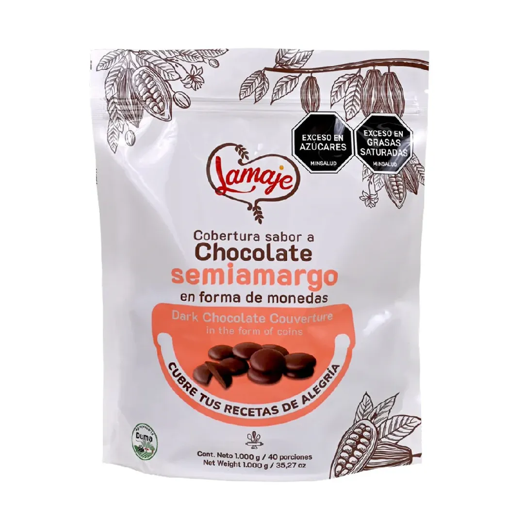 COBERTURA SEMIAMARGO MONEDA LAMAJE NEGRA*1000G