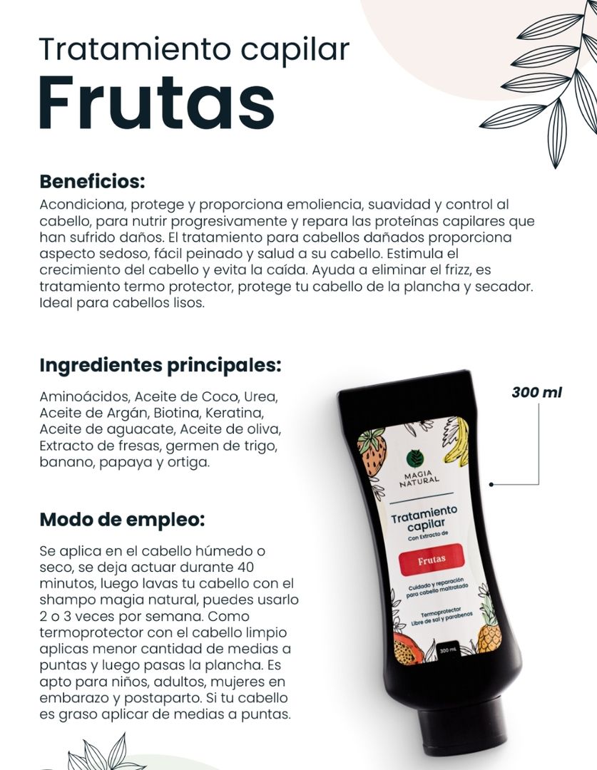 Tratamiento capilar frutas Magia Natural
