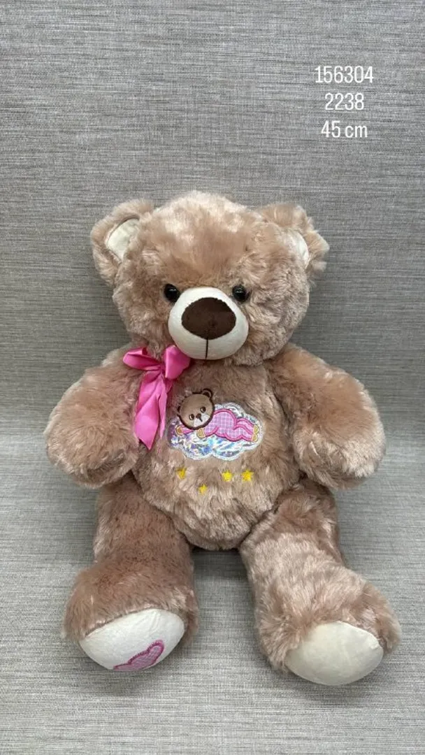 OSO CON BORDADO Y MOÑO 45 CM