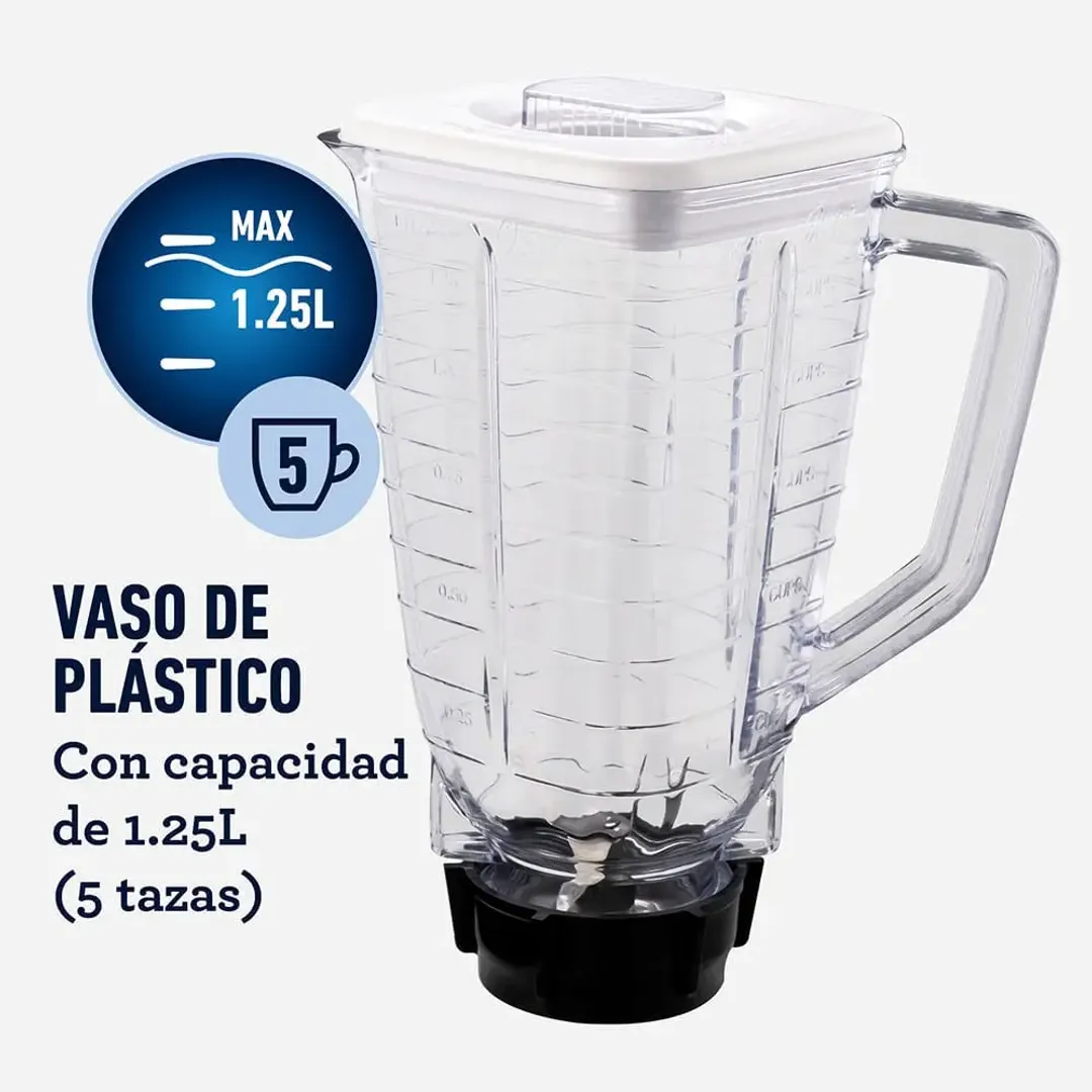Licuadora Oster Con Vaso De Plástico Y Control De Perilla B