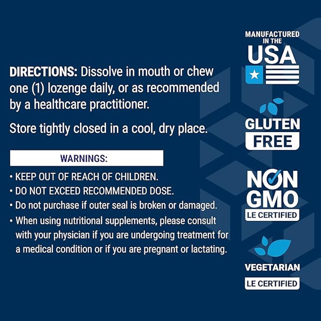 Vitamina B12 Metilcobalamina 1 mg vitamina B para la salud cerebral y la cognición 60cap