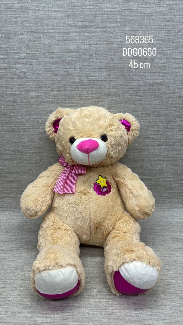 OSO BEIGE CON CINTA 45 CM