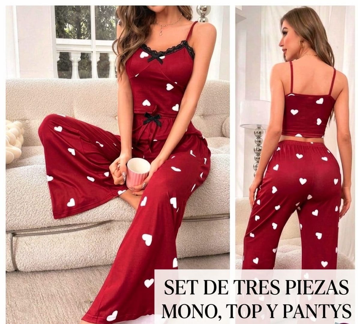 Pijamas Set de tres Piezas