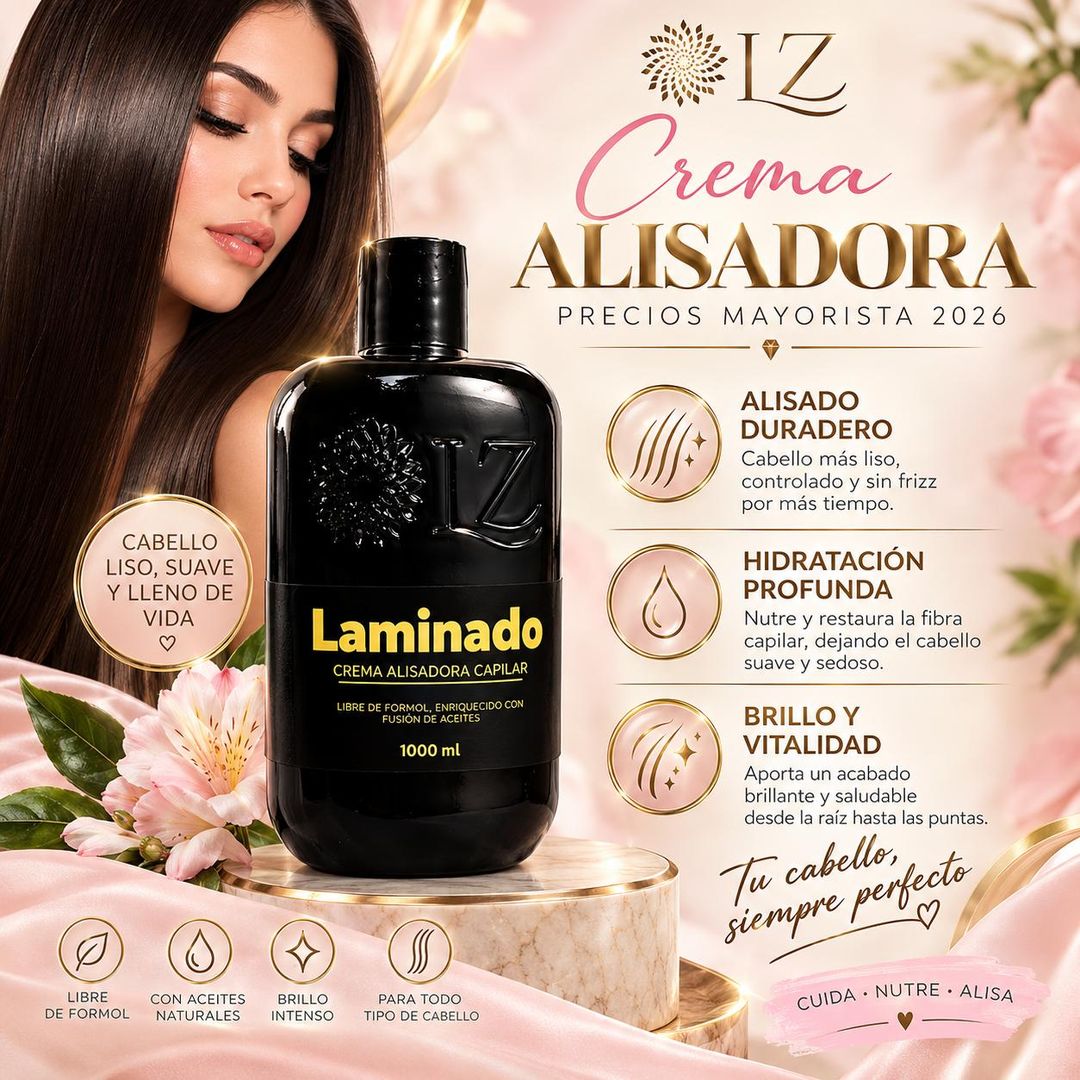 PRODUCTOS LZ CREMA ALISADORA LAMINADO 1000 ML