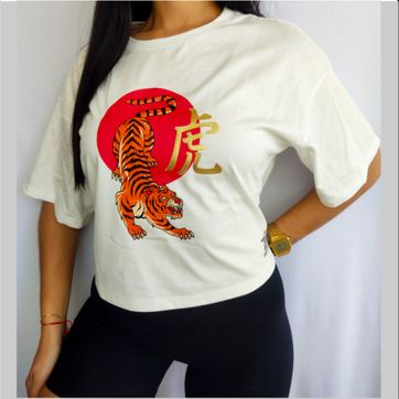 Over Size Croptop Dama Apliques - imagen 1