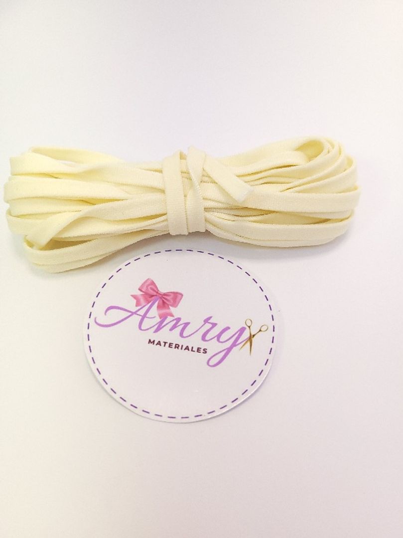 5 mtrs Elástico Pitillo Crema