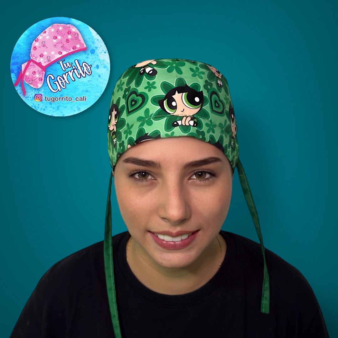 Chicas super poderosas fondo flores bellota 