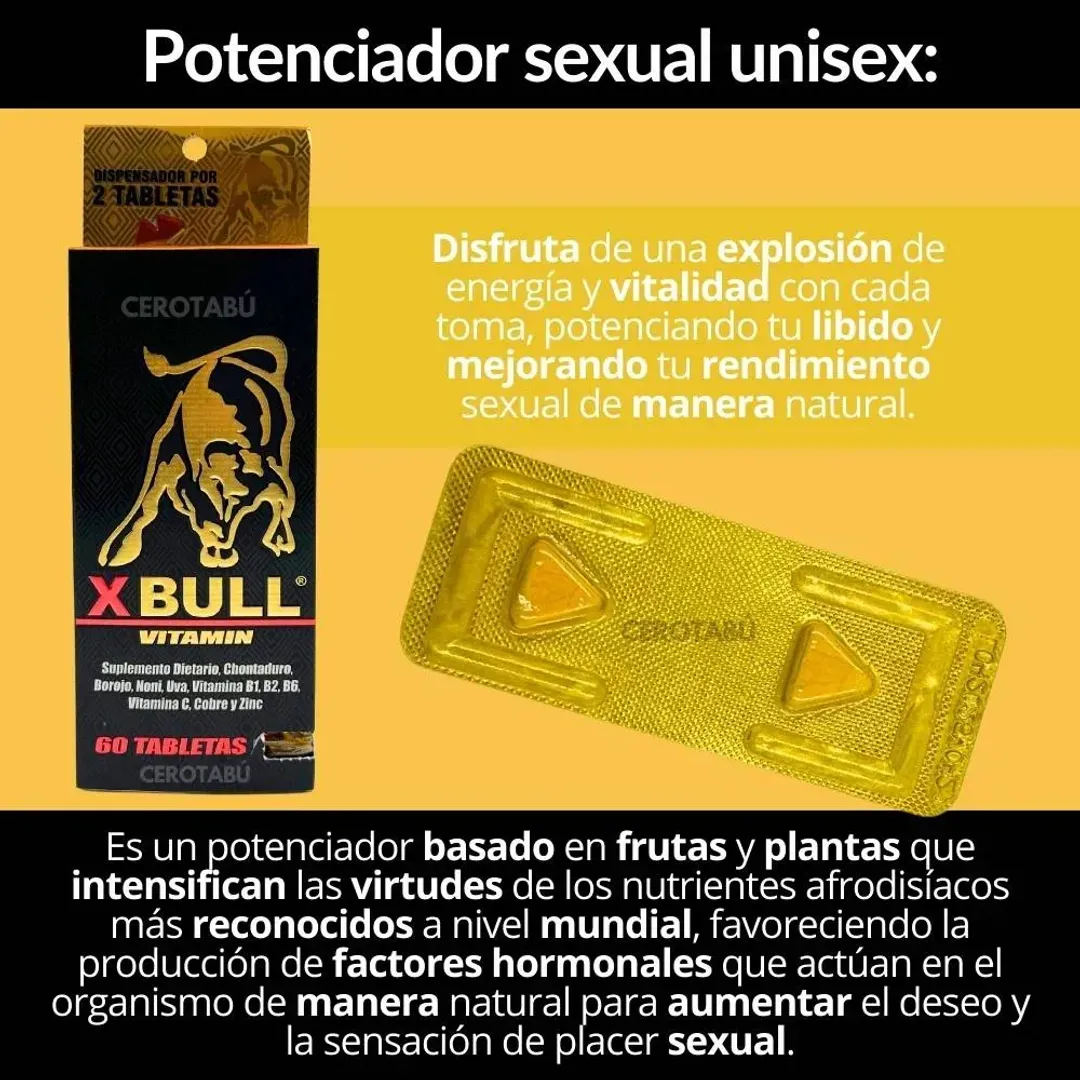 POTENCIADOR SEXUAL ENERGIZANTE NATURAL X BULL