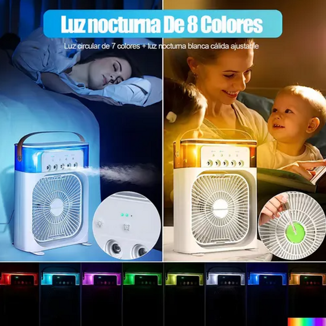 VENTILADOR CON HUMIDIFICADOR PORTATIL AIR COOLER FAN 