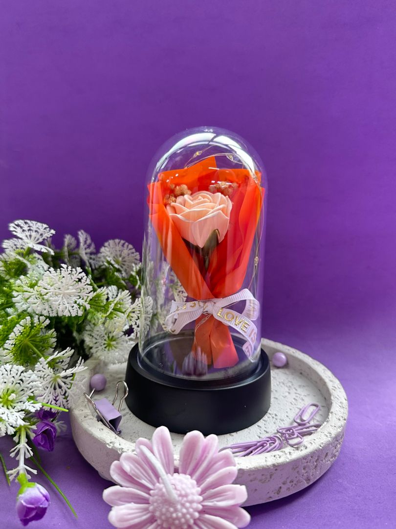 FLOR ETERNA PEQUEÑA CON LUZ