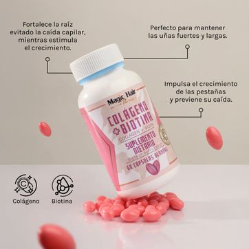 Cápsulas blandas de colágeno y biotina Magic Hair - imagen 2