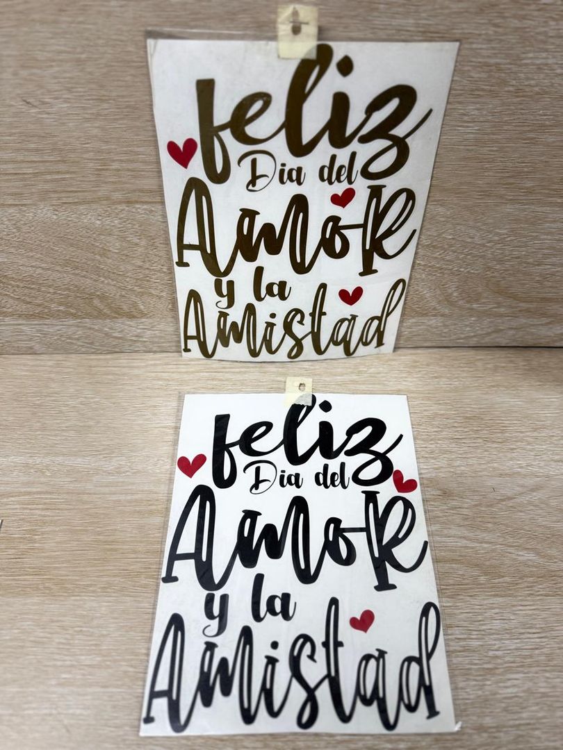 000 STICKER GRANDE "FELIZ DÌA DEL AMOR Y LA AMISTAD"