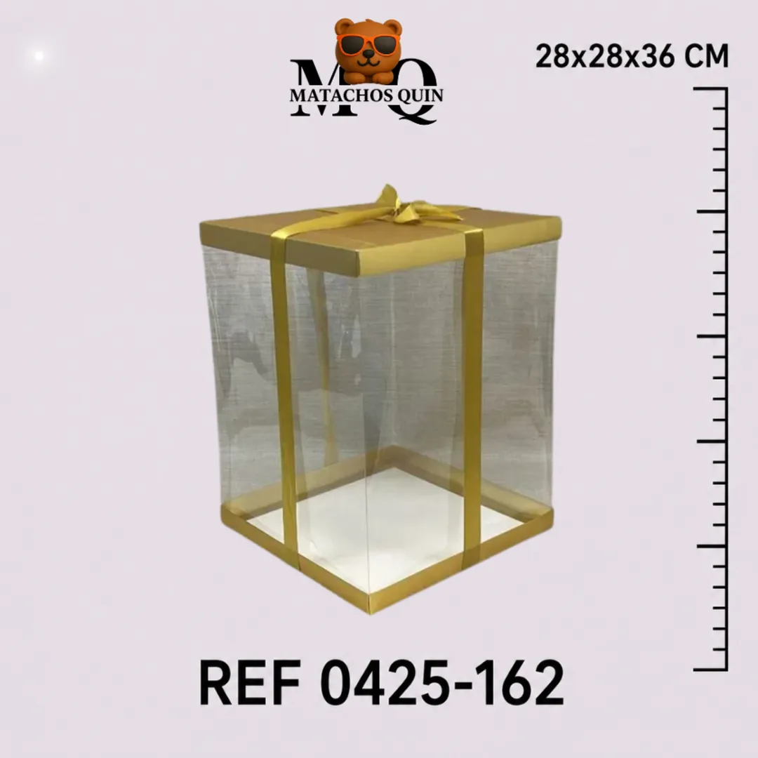 CAJA DE ACETATO DORADA GRANDE