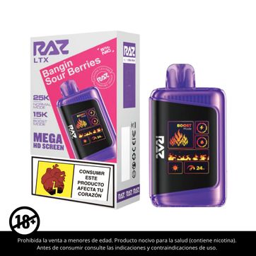 Imagen del producto Raz Bangin Sour Berries 25.000 Puffs