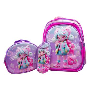 Imagen del producto BOLSO ESCOLAR TRIO NIÑA BYC- 9037