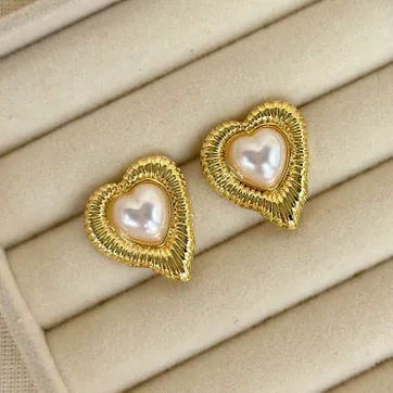 Imagen del producto Arete corazón perla