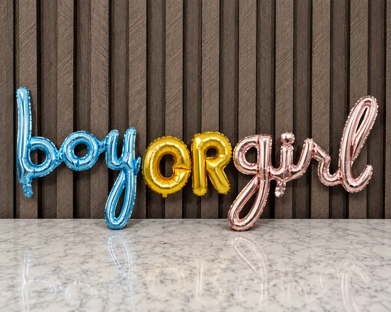 LETRERO METALIZADO BOY OR GIRL 