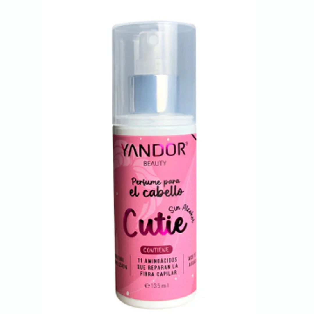 PERFUME PARA EL CABELLO CUTIE. CON KERATINA HIDROLIZADA, ACEITE DE AGUACATE, 11 AMINOÁCIDOS Y SIN ALCOHOL