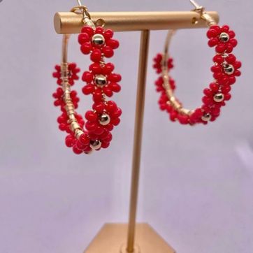 Imagen del producto CANDONGAS FLOR ROJO