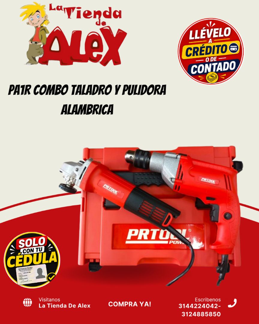 PA1R COMBO TALADRO Y PULIDORA ALAMBRICA