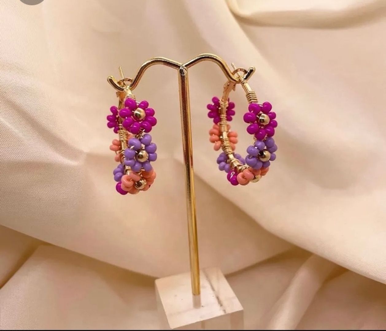 CANDONGAS FLOR LILA-ROSA