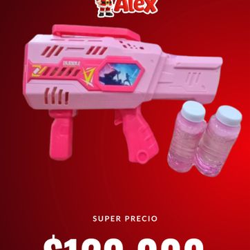Imagen del producto Pistola Lanza Burbujas "Tecno Pink"
