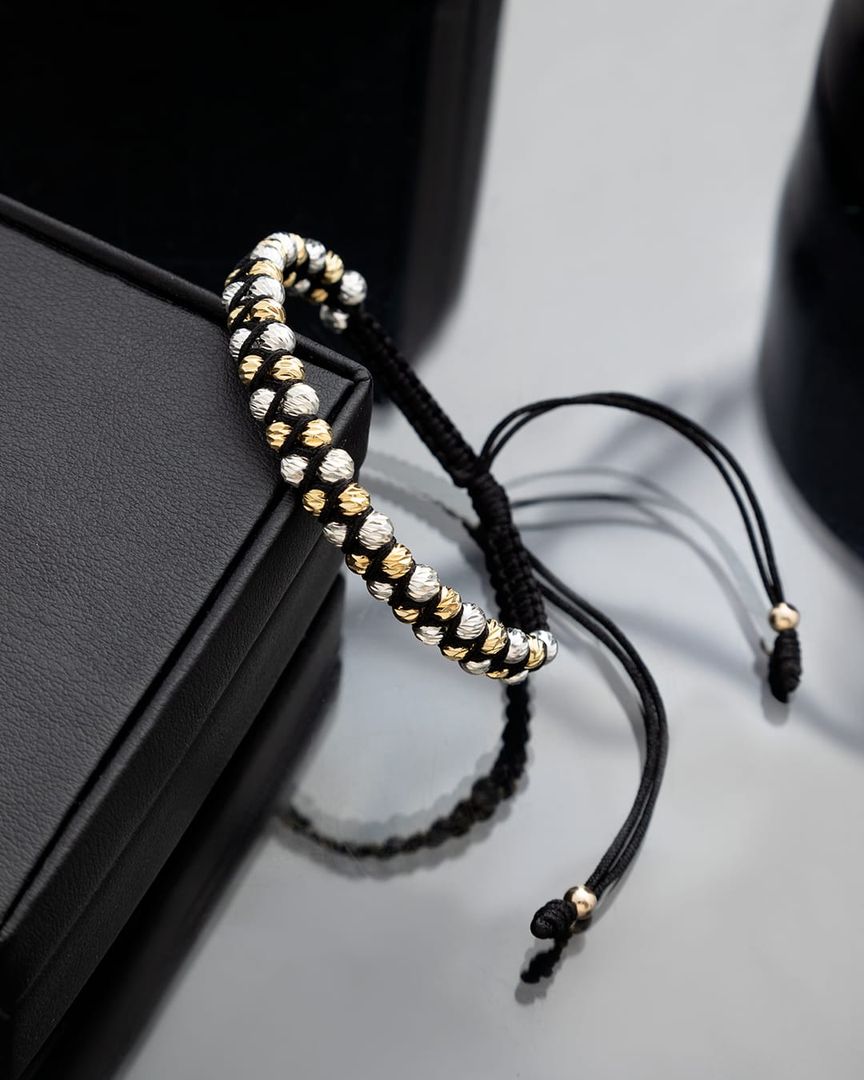 Manilla zigzag 4mm itali blanco y amarillo 