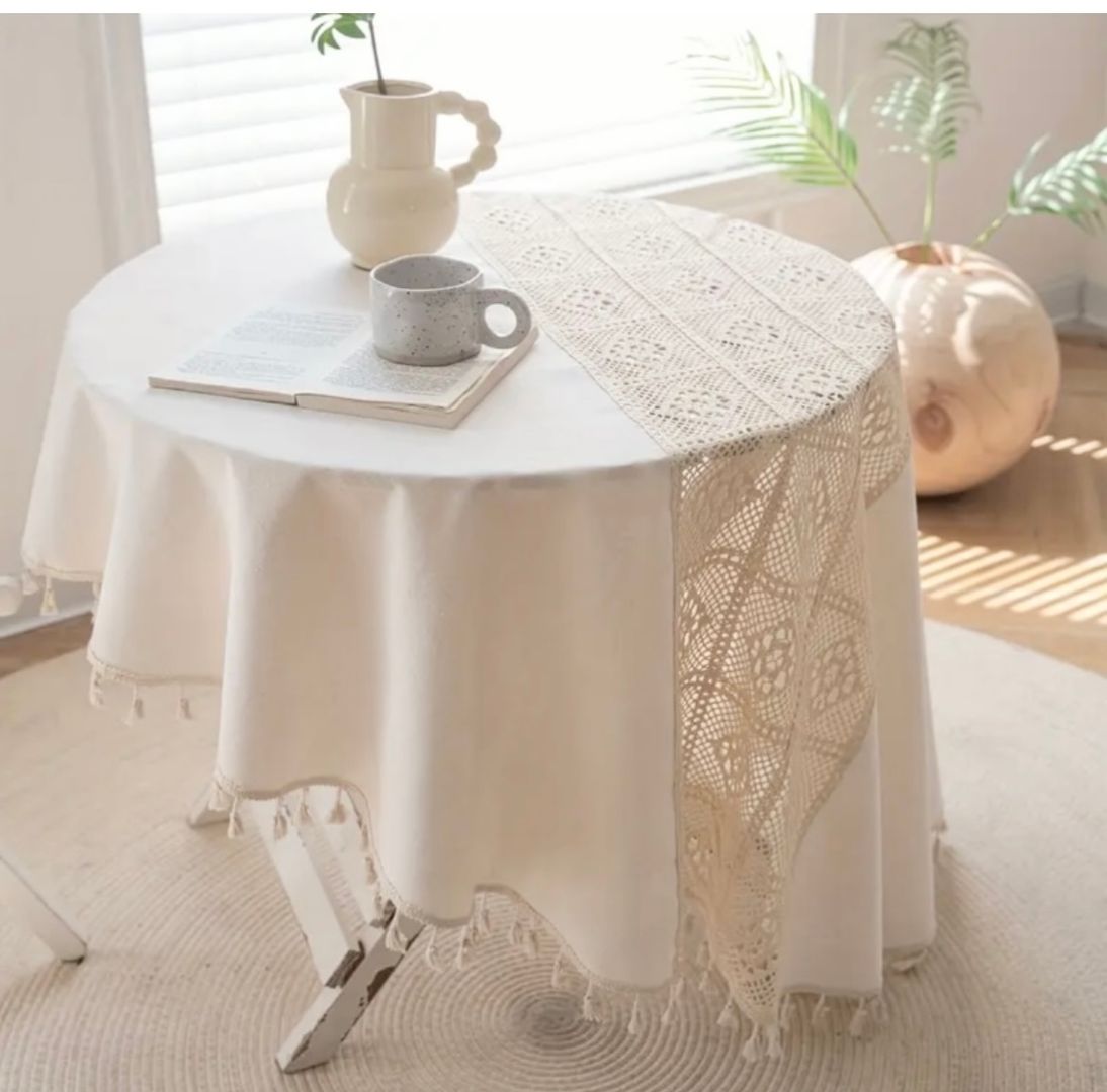 Mantel Crochet Redondo 