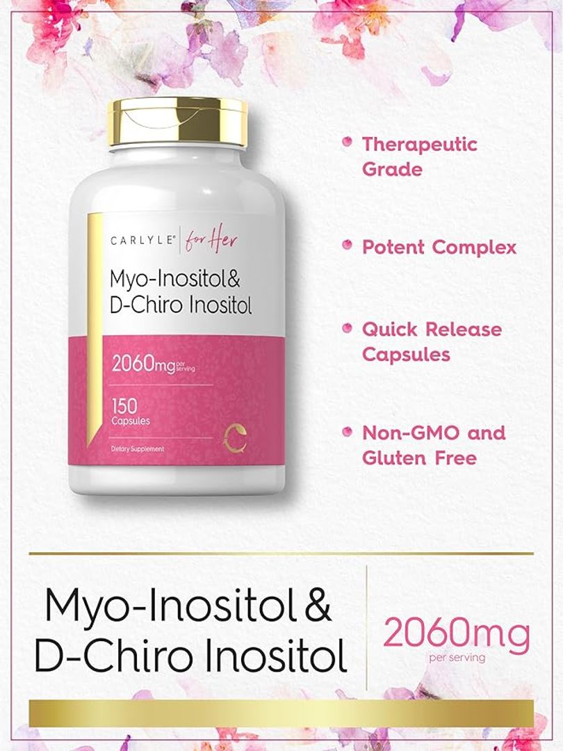 Myo inositol y DChiro Inositol 2060mg 150 CAP Carlyle