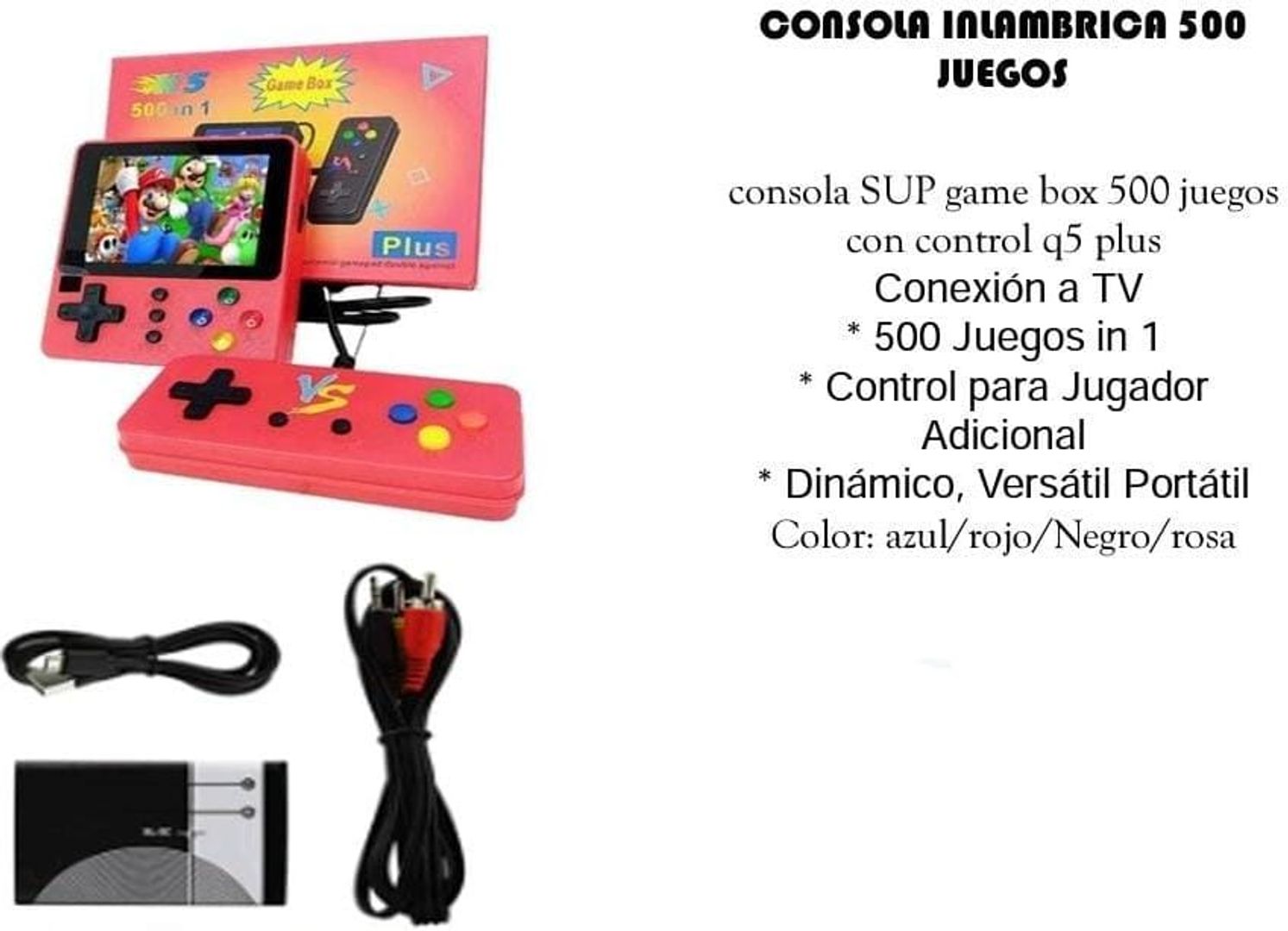 CONSOLA SUP GAME BOX INALAMBRICA 