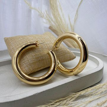 Imagen del producto Topo candonga lisa, oro rosa, covergold 