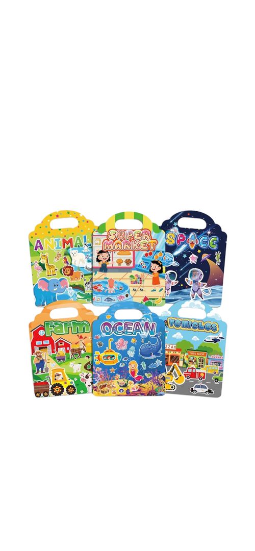 SET X4 LIBROS CON STICKER 