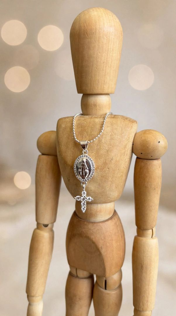 Collar Virgen de Guadalupe con Cruz
