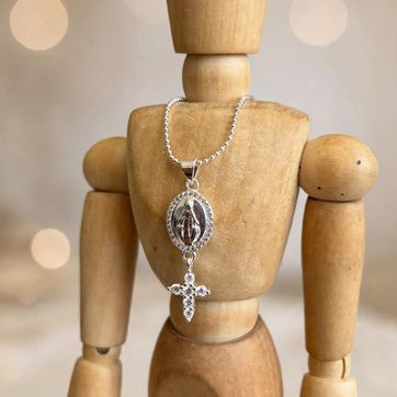 Collar Virgen de Guadalupe con Cruz - imagen 1
