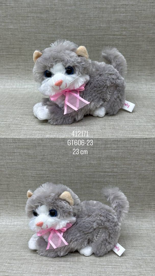 GATITO ACOSTADO (SURTIDO) 23 CM