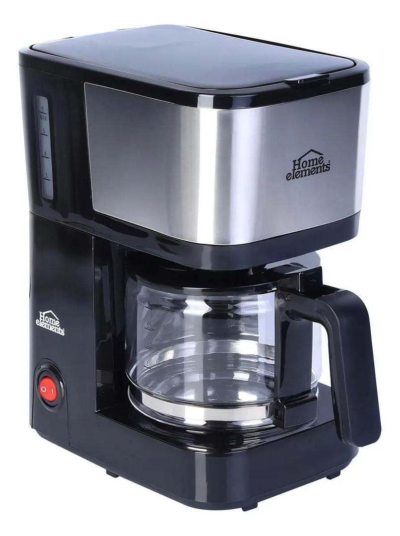 CAFETERA HOME ELEMENTS 6 TAZAS JARRA DE VIDRIO