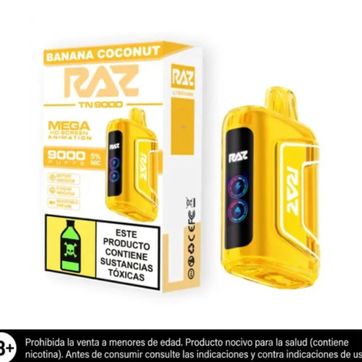 Imagen del producto Raz Tn Banana Coconut 9.000 Puffs