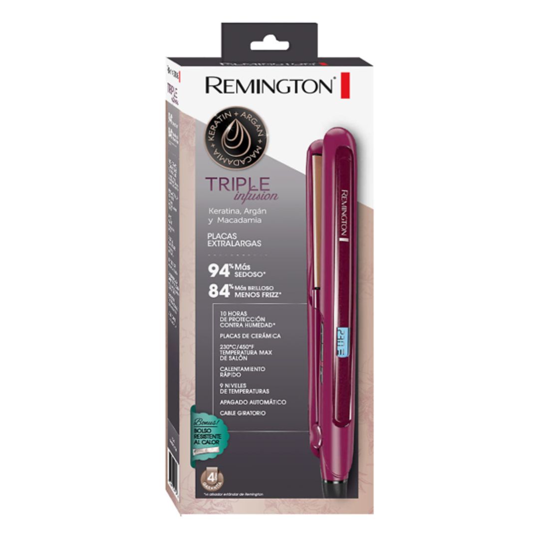 PLANCHA REMINGTON TRIPLE INFUSION ROSADA