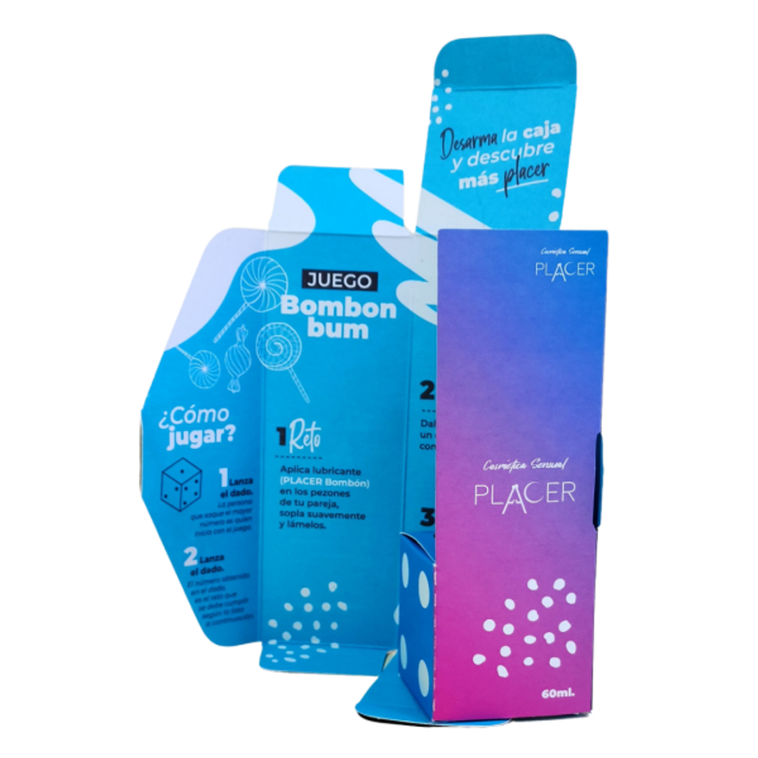 Placer Bombon frío 60ml - Lubricante + caja juego.