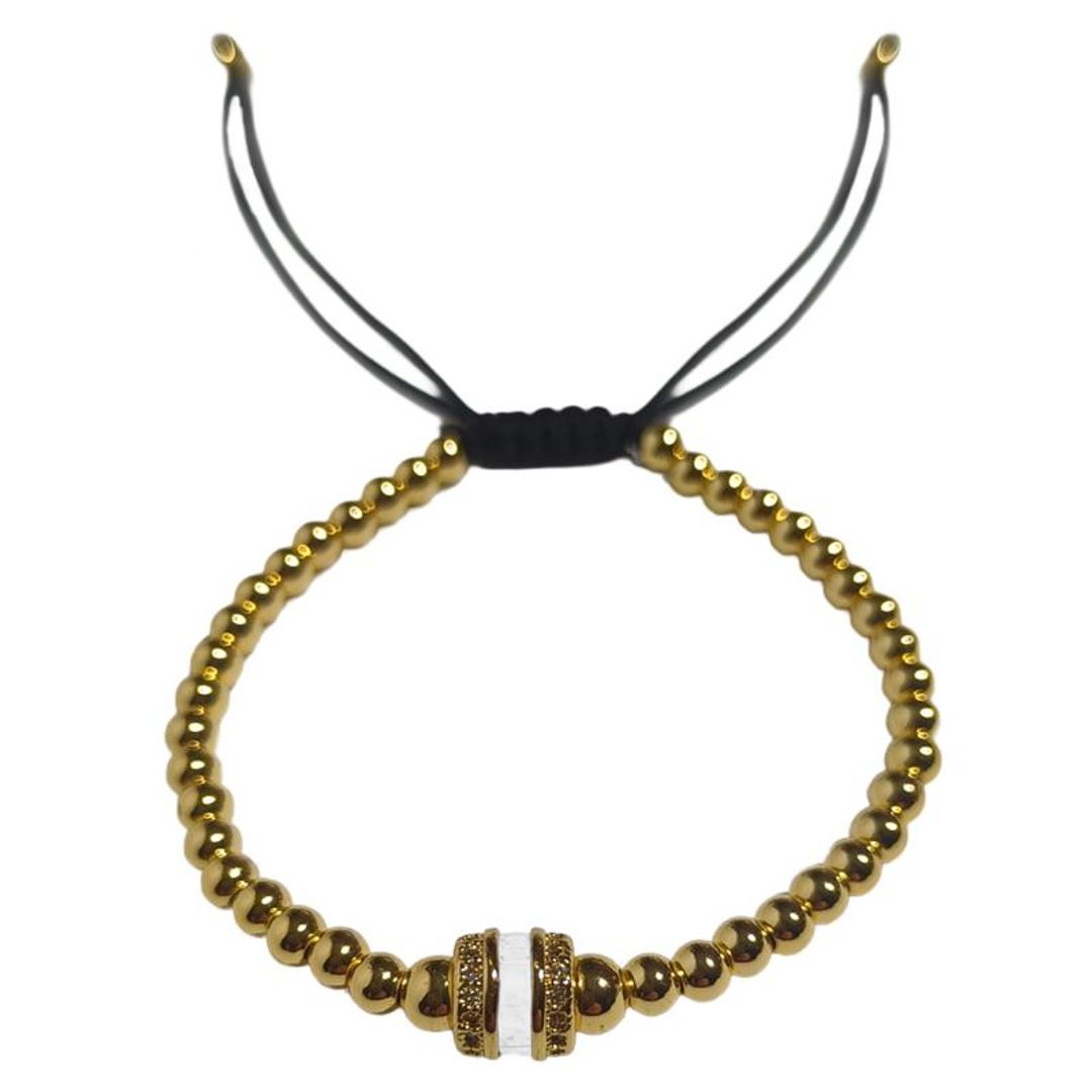 Pulsera rodinada con circones