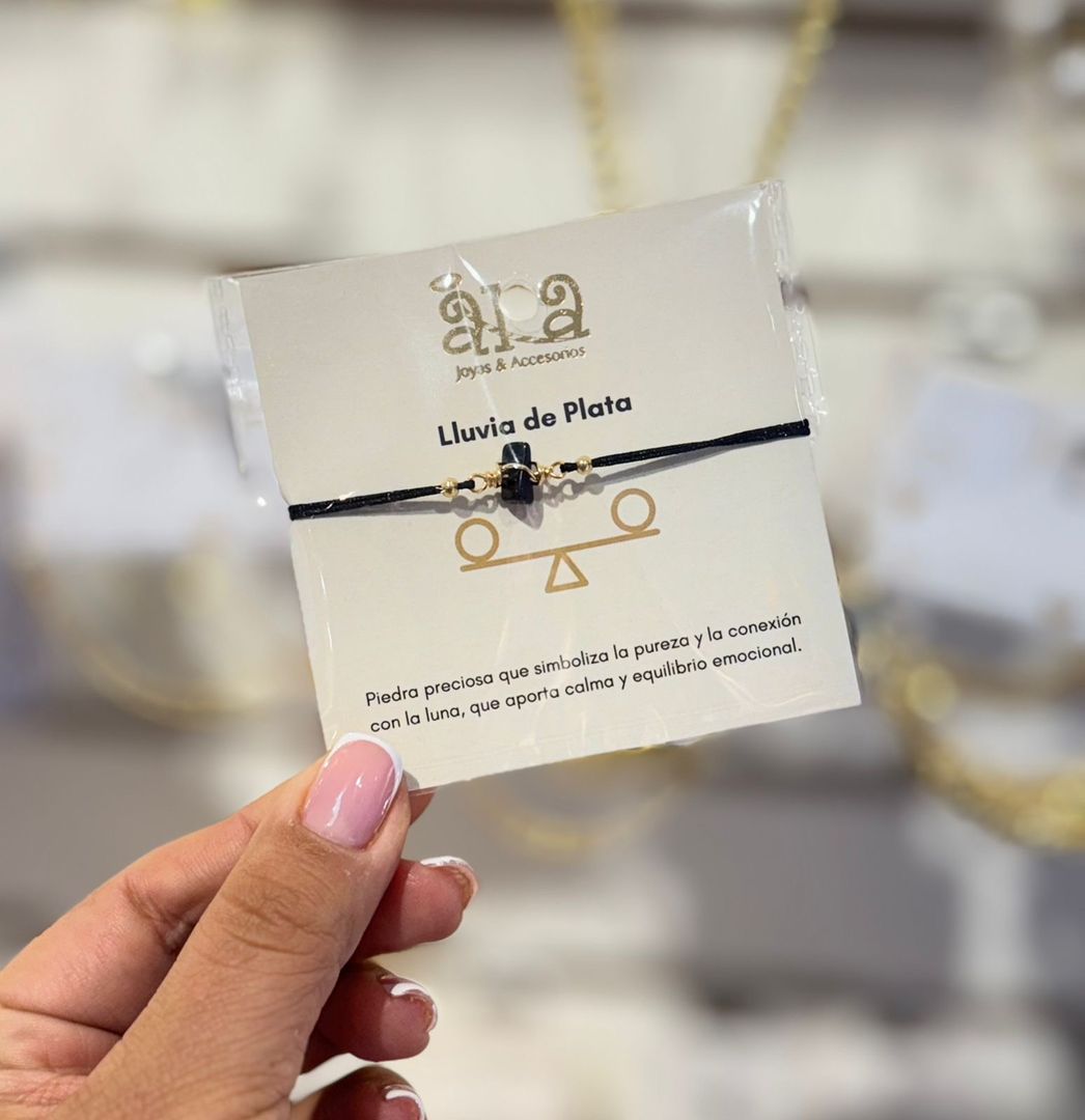 Pulsera lluvia de plata 