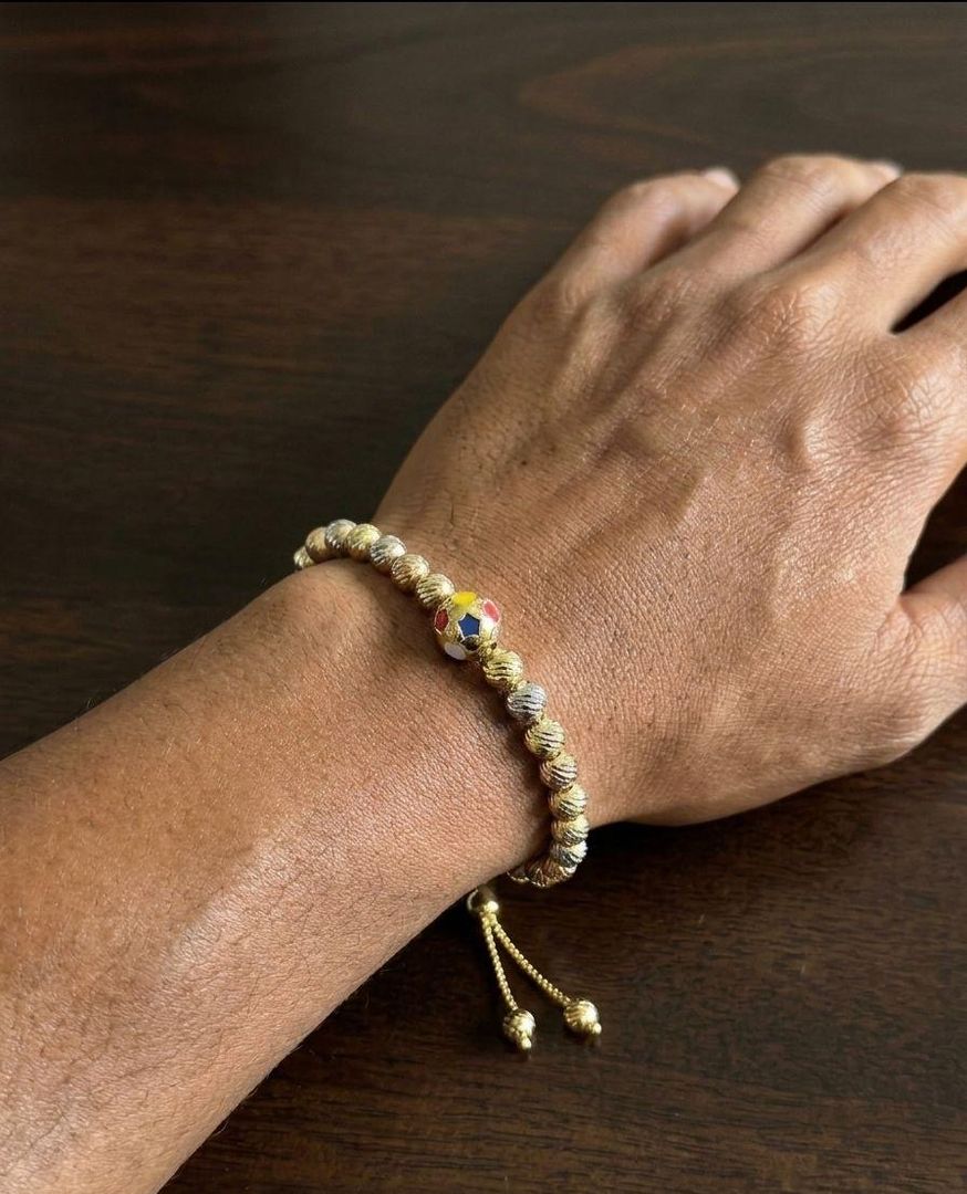 Pulseras Colombia en rodio 