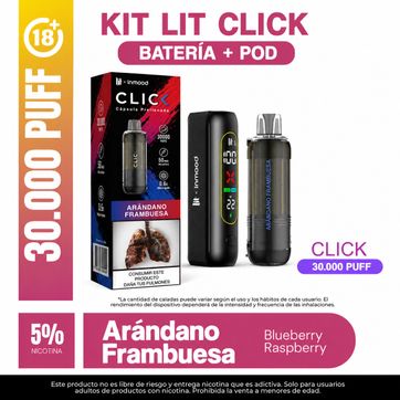 Imagen del producto Kit Lit Click Arandano Frambuesa 30.000 Puffs
