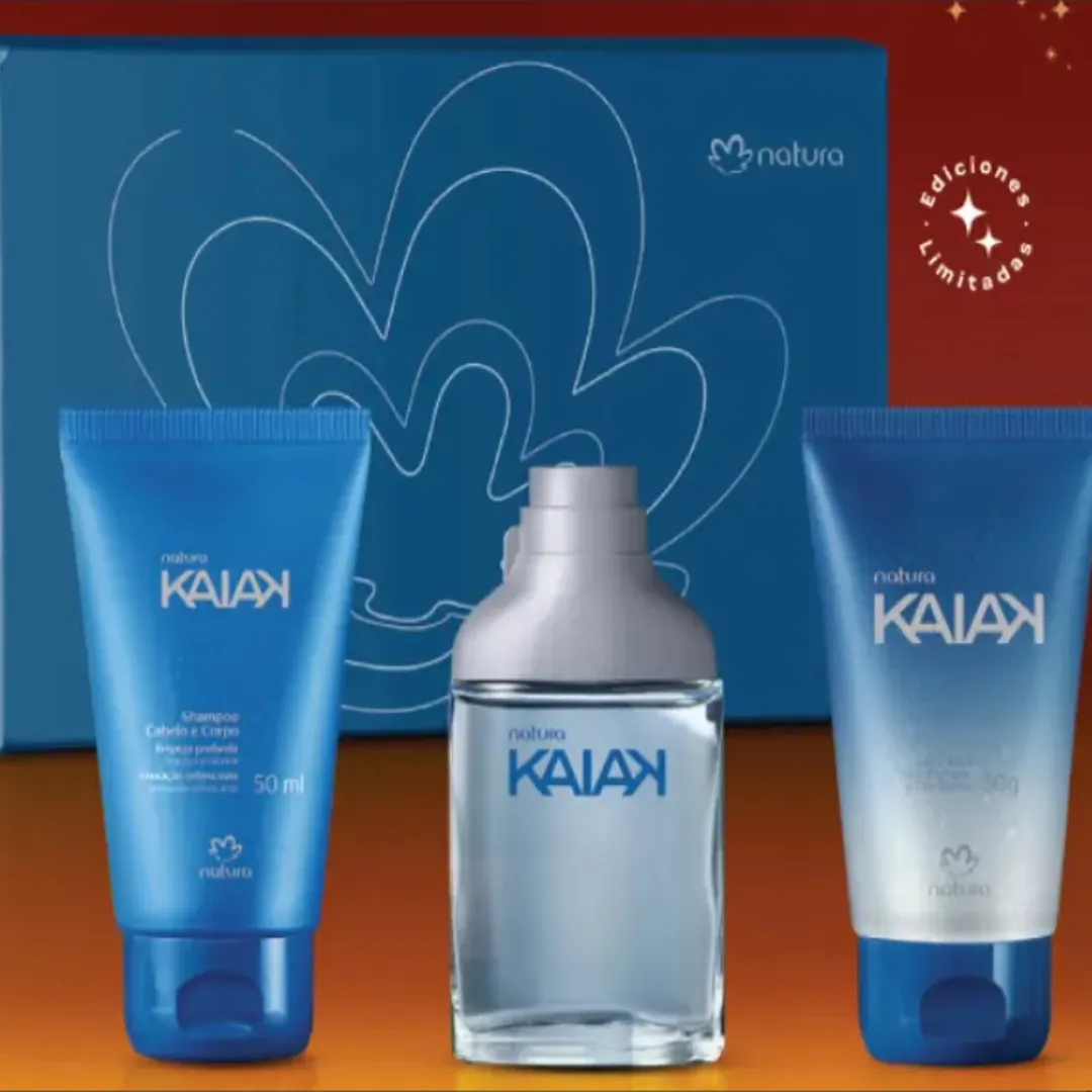 SET KAIAK MASCULINO MINI 25ML Y COMPLEMENTOS NATURA