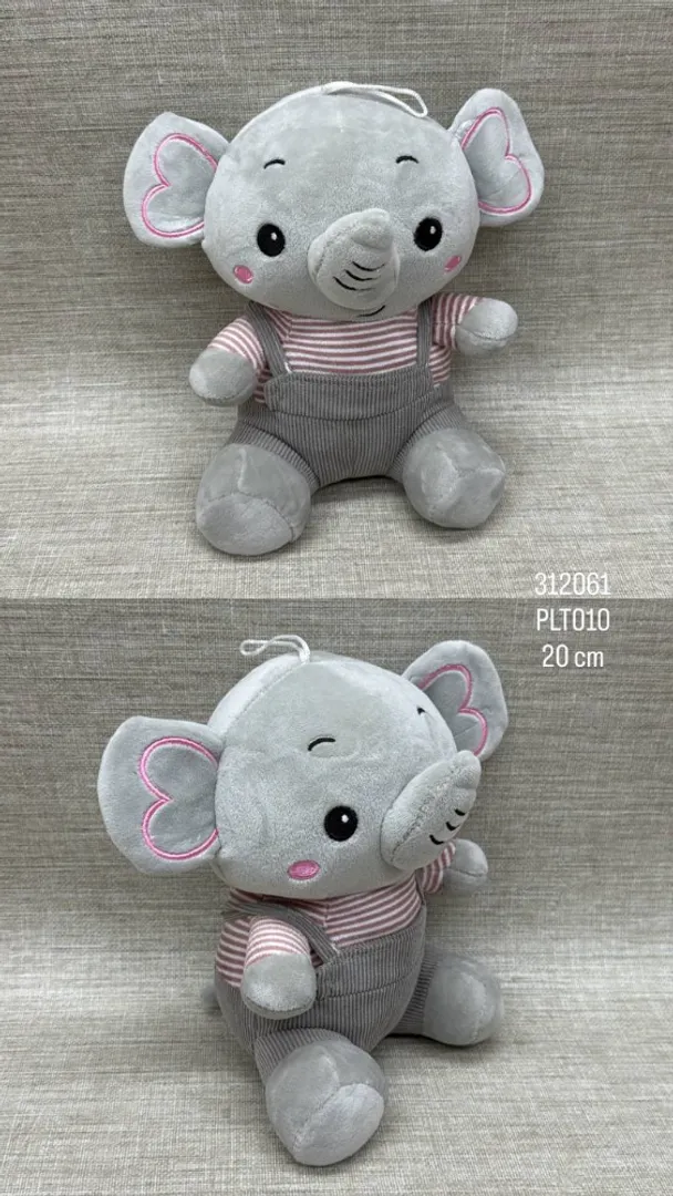 ELEFANTE CON OVEROL 20 CM