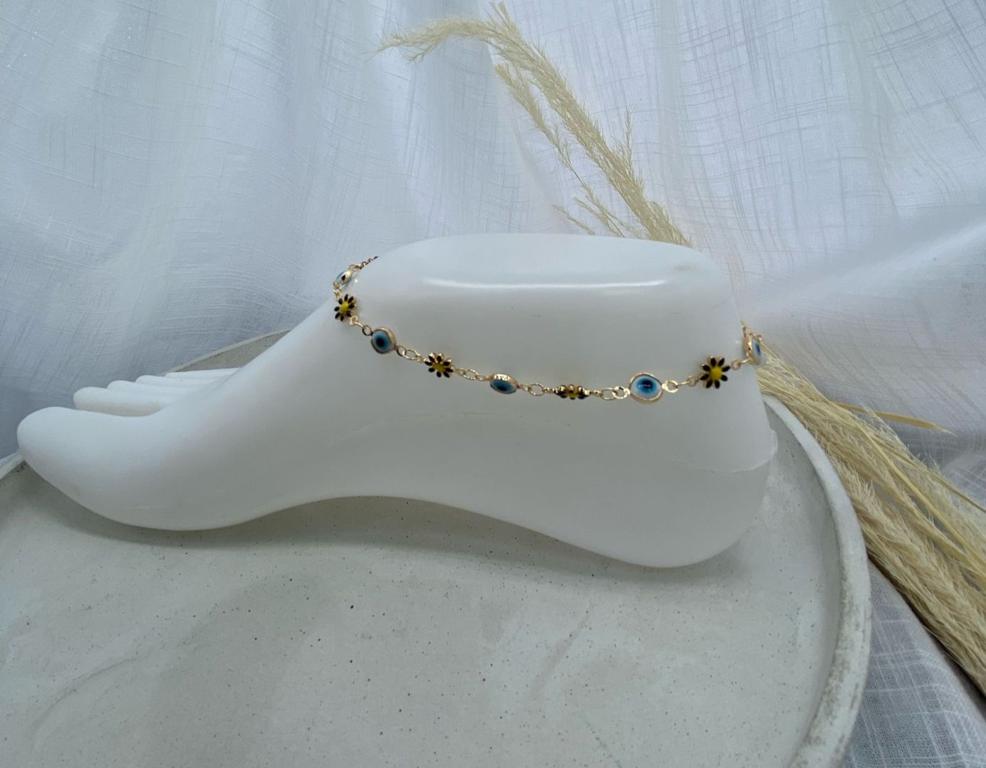 Tobillera, dorado, fantasía 