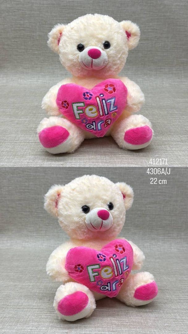 OSO CON CORAZÓN SURTIDO 22 CM
